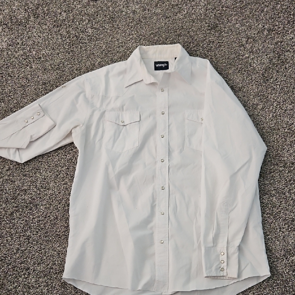 Wrangler Cream Button-Up Shirt